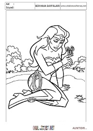 wonder-woman boyama sayfaları
